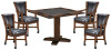 Rustic 2 in 1 Game Table Set - Elite Caster Game Chairs | Gunshot Finish