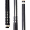 Players HC20 Cue | Matte Black, White and Silver w/ Black Linen Wrap