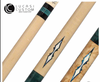LZC59 Cue | Natural Birdseye Maple, Aquamarine & Off-white Inlays, Walnut Maple Handle