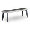 Santorini 82" Outdoor Slate Pool Table with Dining Top Benches and Ping Pong