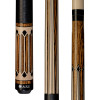 LZC35 | Bocote w/ Black and Natural Curly Maple Inlays, Solid Black Linen Wrap 