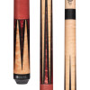 LUX53 | Light Coffee Birdseye Maple, Black & Jasper inlays, Red Leather Wrap