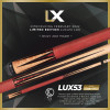 LUX53 | Light Coffee Birdseye Maple, Black & Jasper inlays, Red Leather Wrap