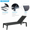 Emoti Aluminum Outdoor Chaise Lounge - Series 6977