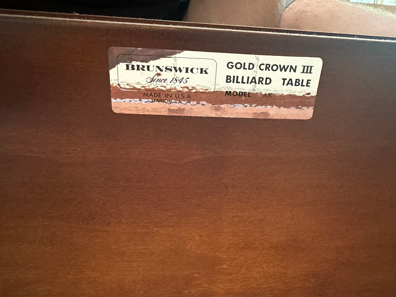 Brunswick Gold Crown 3