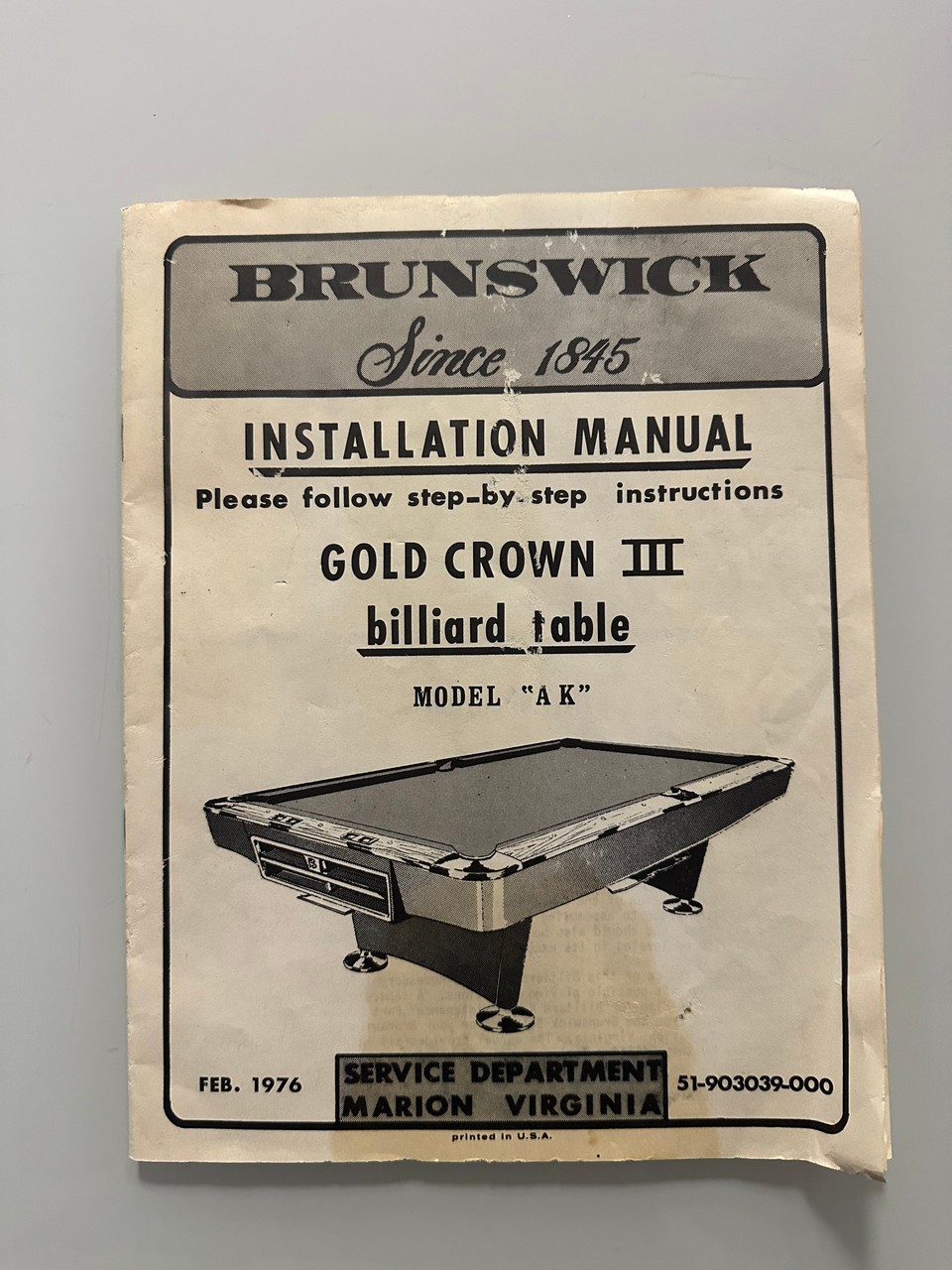 Brunswick Gold Crown 3
