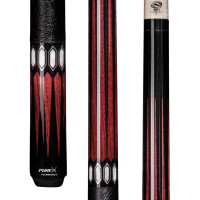 HXTC17 Cue | Black & Silk White Inlay w/Cocolobo Zebrawood