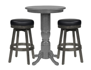 Classic Pub Table with Two Bar Stools Set | Shade Finish Classic Pub Table with Two Bar Stools Set | Shade Finish