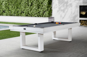Lanai 8' Outdoor Pool Table | Pearl White Lanai 8' Outdoor Pool Table | Pearl White