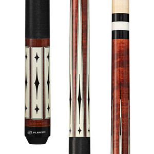 Players G4143 Cue | Coffee Maple Birdseye, Bone & Blue Marble Players G4143 Cue | Coffee Maple Birdseye, Bone & Blue Marble