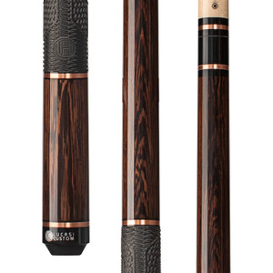 LHE41 Cue | Exotic Black Palm w/Hybrid Rose Gold Rings LHE41 Cue | Exotic Black Palm w/Hybrid Rose Gold Rings