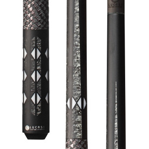 LP40 Carbon Fiber Composite | Matte Black Strip Pattern, Bone & Silver Crush Diamond LP40 Carbon Fiber Composite | Matte Black Strip Pattern, Bone & Silver Crush Diamond