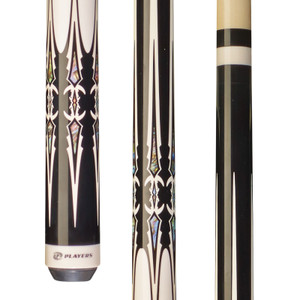 G-4112 | Black, Imt. Bone w/ Double Sided Dagger Pts w/ Mother-of-Pearl Graphic, Wrapless Handle G-4112 | Black, Imt. Bone w/ Double Sided Dagger Pts w/ Mother-of-Pearl Graphic, Wrapless Handle