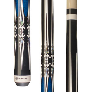 G-4113 | Black, Imt. Bone w/ Double Sided Dagger Pts w/ Mother-of-Pearl Graphic, Sleek Cobalt Wrapless Handle G-4113 | Black, Imt. Bone w/ Double Sided Dagger Pts w/ Mother-of-Pearl Graphic, Sleek Cobalt Wrapless Handle