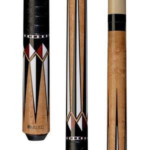 LZC31 | Antique Stained Birdseye Maple w/ Cocobolo and Imt. Bone Inlays, Black Snake Embossed Leather Wrap LZC31 | Antique Stained Birdseye Maple w/ Cocobolo and Imt. Bone Inlays, Black Snake Embossed Leather Wrap
