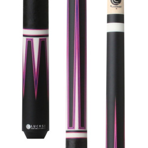 LUX57 | Matte Black, Magenta & Purple veneer points, Black Genuine Leather Wrap LUX57 | Matte Black, Magenta & Purple veneer points, Black Genuine Leather Wrap
