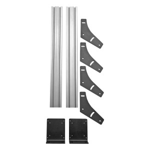 Free-Standing Monitor Stand Upgrade Kit (Single Heavy-Duty to Triple 43”) | Infinite Black