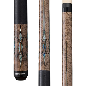 G4148 | Light Grey Maple with Mother of Pearl Cue with Black Linen