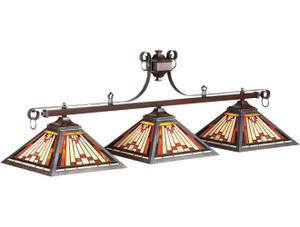 LAREDO 54" STAINED GLASS BILLIARD FIXTURE LAREDO 54" STAINED GLASS BILLIARD FIXTURE