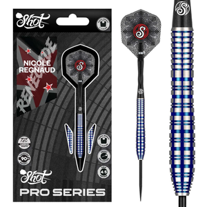 Shot Pro Series Nicole Regnaud Steel Tip Dart Set-90% Tungsten Barrels
