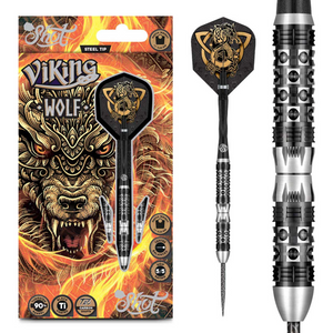 Viking Wolf Steel Tip Dart Set-90% Tungsten Barrels
