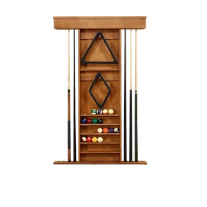 Traditional Hardwood 8 Cue Billiard Wall Rack