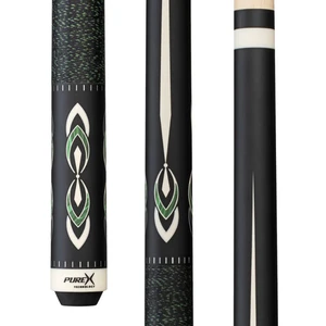 HXT106 | Matte Black & Malachite/White Cue with Black & Green Linen Wrap