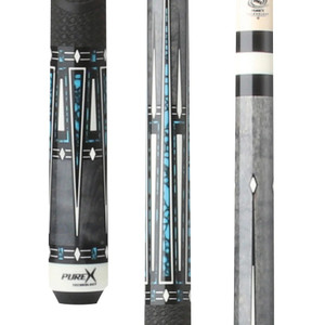 HXT69 | Grey Stained Curly Maple/Imitation Bone & Blue Recon Graphic with MZ Grip