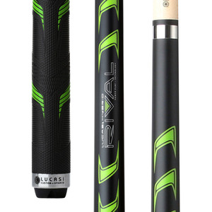 LHRV24 | Rival Black & Metallic Green Matte Finish Cue with Rival G5 Grip