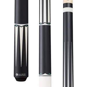 LUX67 | Matte Black, Custom White w/ Malachite inlay rings, Wrapless handle