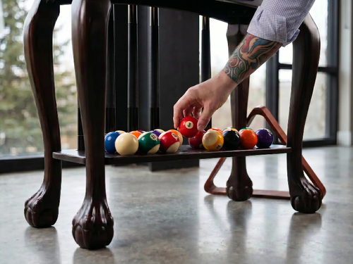 Carved Leg Cue Rack