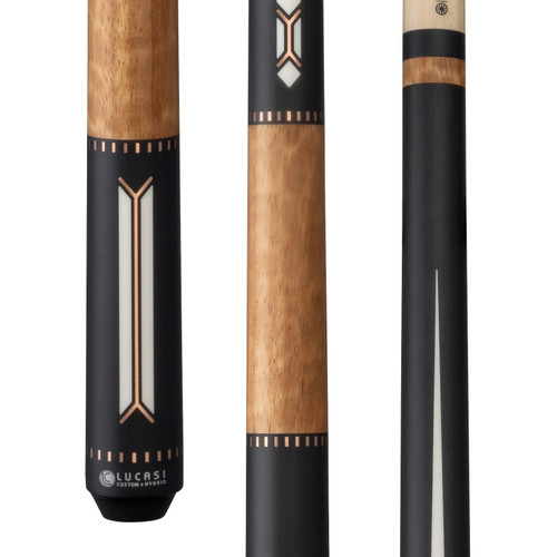 LUX58 | Matte Black, Exotic Apitong & Imt. Bone pts w/ Rose Gold inlay accents, Wrapless