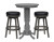 Classic Pub Table with Two Bar Stools Set | Shade Finish Classic Pub Table with Two Bar Stools Set | Shade Finish