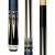 Players Black & Bocote Cue with Blue/Black Linen Wrap
