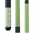 Rage Lime Green Checker Flag Cue with Black Linen Wrap