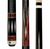 Lucasi Custom Midnight Black & Cocobolo/Bocote Cue with Embossed Leather Wrap