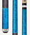 Pure X Teal Stained Birdseye Cue with Black/White Linen Wrap