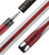 Poison Maelith Pool Cue with Carbon Fiber Shaft - Grey/Red