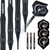 Unicorn Core Plus Black Brass Style 2 Soft Tip Dart Set