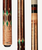 Pure X Golden Birdseye Maple/Cocobolo & Green Malachite Wrapless Cue
