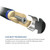 LHLE4 Hybrid |Gold Stained Birdseye/Black & Maple Ring Wrapless Cue