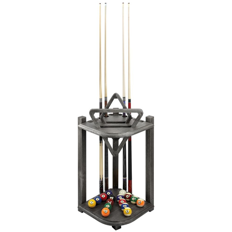 Double Thick Corner Cue Rack | Silver Mist