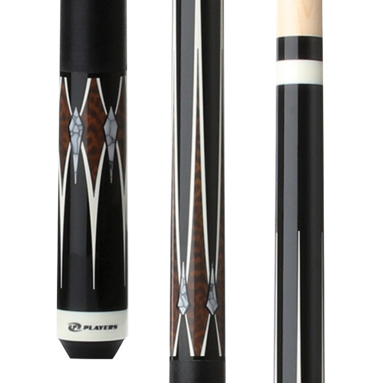 Players G3400 Cue | Midnight Black/Bone, Snakewood & White Recon Players G3400 Cue | Midnight Black/Bone, Snakewood & White Recon