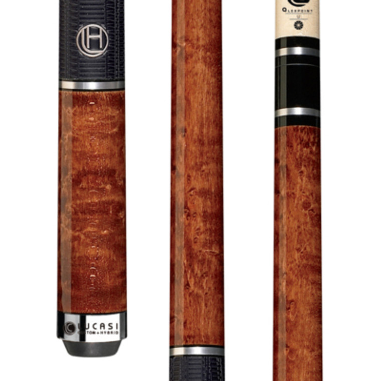 LHE20 | Brazilian Nut Brown Birdseye Maple w/ Hybrid 3mm Silver Rings, Classic G5 Grip