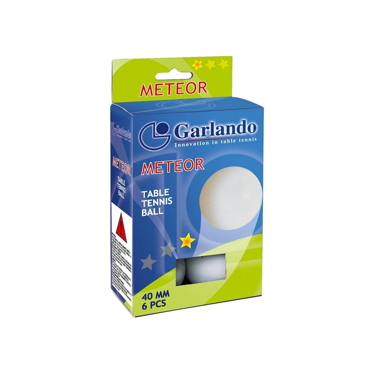 Garlando Meteor 1 Star Table Tennis, Pack of 6
