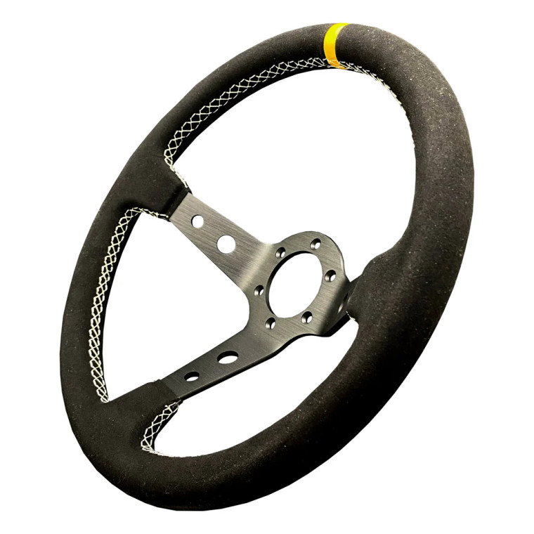 Advanced Deep Dish Synthetic Suede Steering Wheel (350mm) Advanced Deep Dish Synthetic Suede Steering Wheel (350mm)