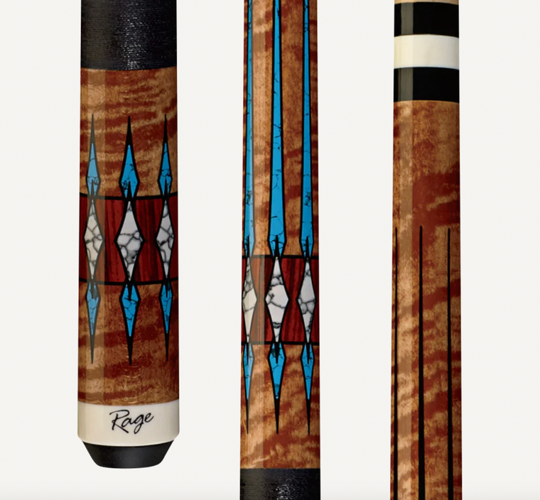 Turquoise Love Cue with Black Nylon Wrap