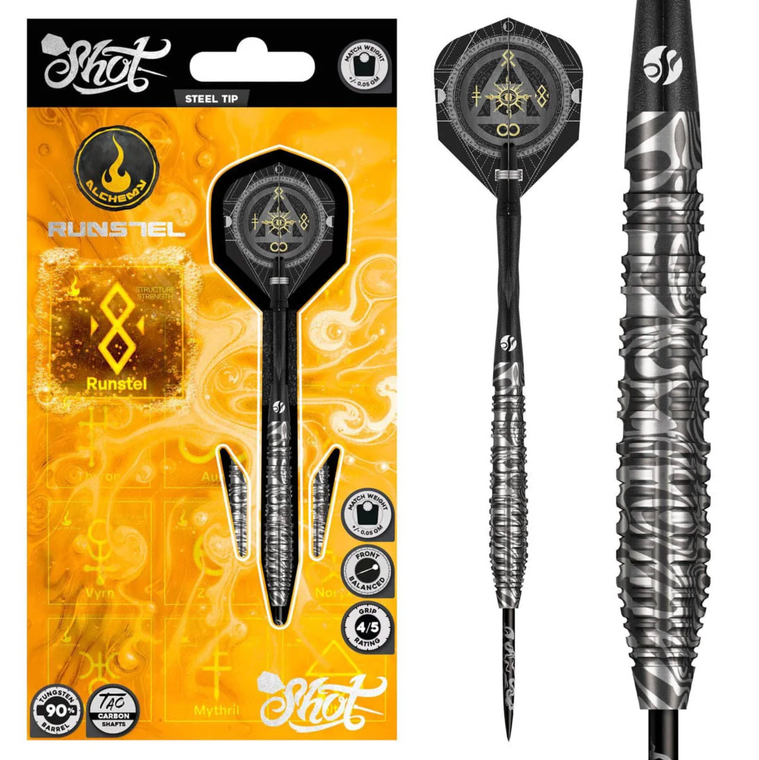 Alchemy Runstel Steel Tip Dart Set-90% Tungsten Barrels