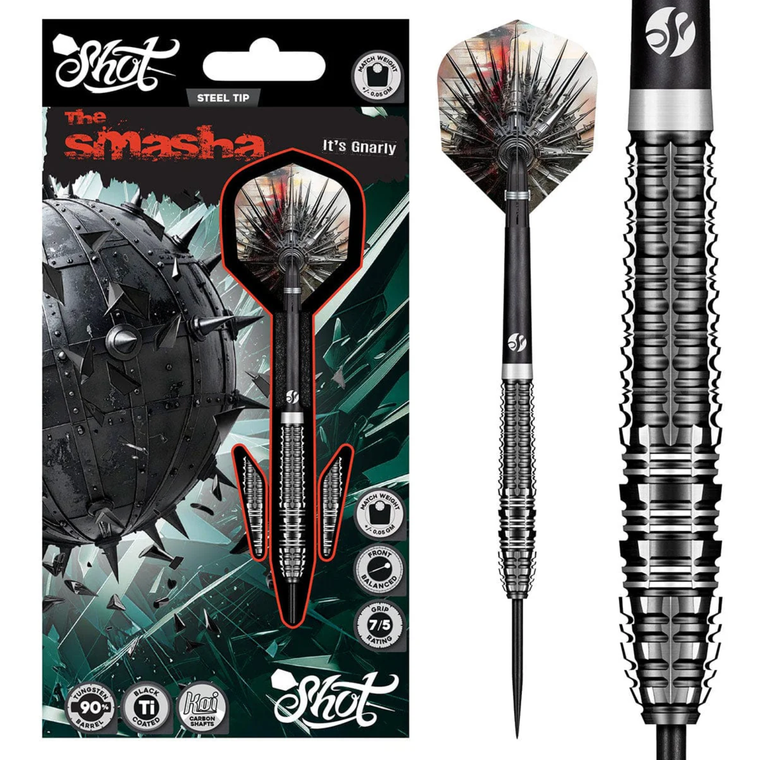 Gnarly Smasha Steel Tip Dart Set