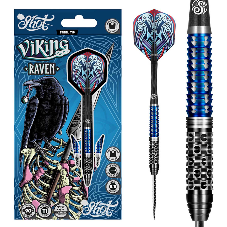 Viking Raven Steel Tip Dart Set-90% Tungsten Barrels